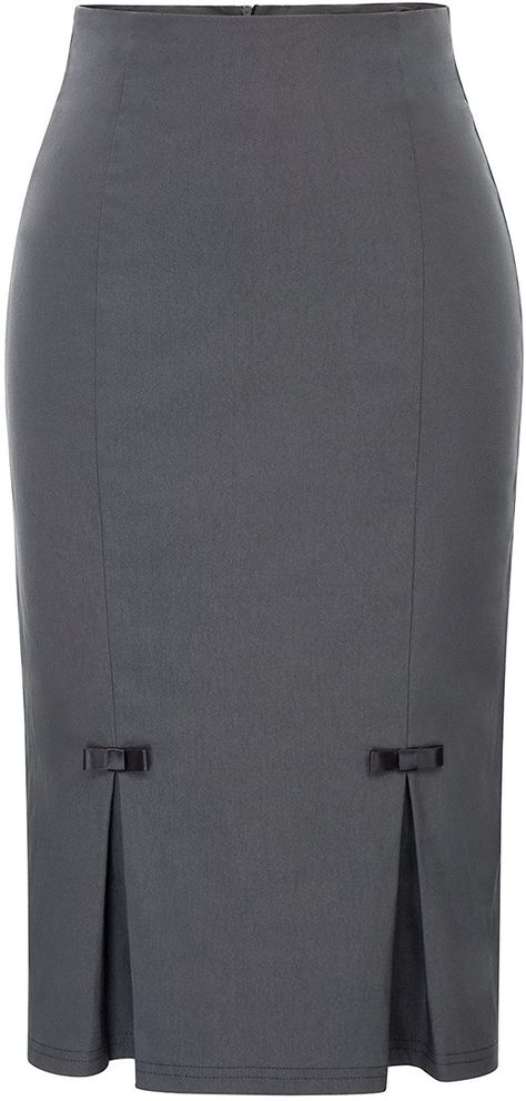 Belle Poque Plus Size Cotton Pencil Skirts Wear to Work XXL BP587-1 Black at Amazon Women’s Clothing store Pleated Skirts Knee Length, Cotton Pencil Skirt, Pleats Skirt, Bodycon Pencil Skirt, Bodycon Midi Skirt, Pencil Skirt Outfits, Afrikaanse Mode, Rock Outfit, Long Skirts For Women