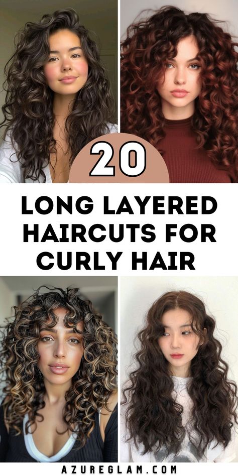 20 Long Layered Haircut Ideas for Curly Hair 2024 Perfect Haircut For Curly Hair, Curly Hair Rounded Layers, Naturally Long Curly Hair, Types Of Curly Haircuts, Long Inverted Bob With Layers Curly Hair, 3b Curly Hair Long Layers, Julia Robert’s Curly Hair, Long Curls Haircut, Curly Hair Layers With Bangs