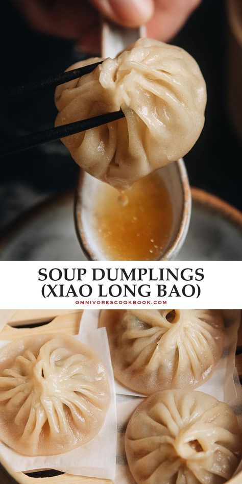 Homemade Soup Dumplings, Homemade Dumplings Recipe, Xiao Long Bao, Dim Sum Recipes, Soup Dumplings, Homemade Dumplings, Dumpling Recipe, Chinese Cooking, Homemade Soup