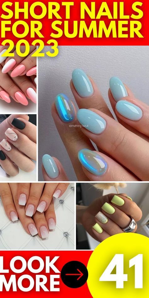 Upgrade your summer style with these trendy short nail designs! From bold colors to classic whites and pastels, these nails come in coffin, square, almond, and round shapes. With durable gel and acrylic options, your nails will look fresh all season long. Elevate your look with intricate nail art or keep it simple with a French tip. Check out these trending short nail ideas for summer 2023 and stay on top of the latest trends! Short Nails For Summer, Round Nail Designs, Nails Barbie, Short Nails Summer, Rounded Acrylic Nails, Short Round Nails, Barbie Pink Nails, Nails For Summer, Barbie Nails