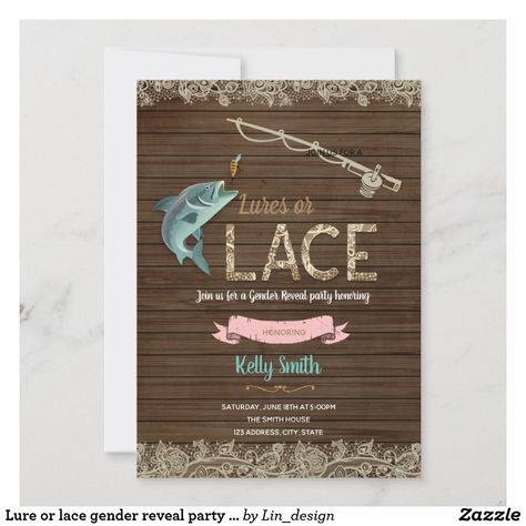 Country Gender Reveal, Fishing Gender Reveal, Fishing Invitations, Baby Q Invitations, Gender Reveal Party Theme, Gender Reveal Themes, Gender Reveal Party Invitations, Baby Reveal Party, Girl Gender Reveal