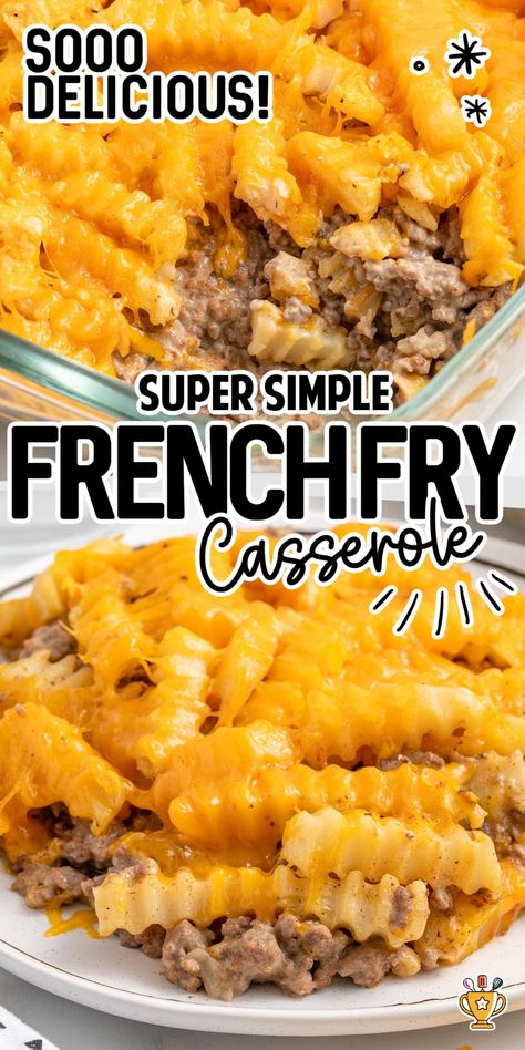 French Fry Casserole combines crispy fries, savory ground beef, and gooey cheese into a quick and comforting meal. Perfect for busy weeknights or casual gatherings!