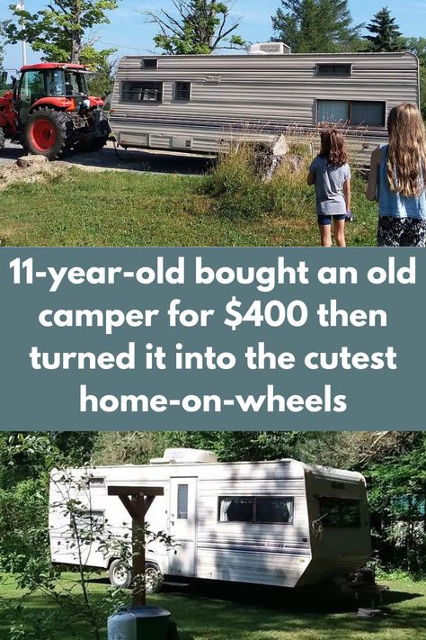 What were you doing when you were 11-years-old? Probably playing outside with friends and building things out of Legos, right?

But 11-year-old Lauren Nelson had a much bigger vision than that: she wanted to make her very own tiny home out of a camper. 5th Wheel Camper, Building Things, After Everything, Old Campers, Buses For Sale, Playing Outside, Small Campers, Camper Makeover, Camper Interior