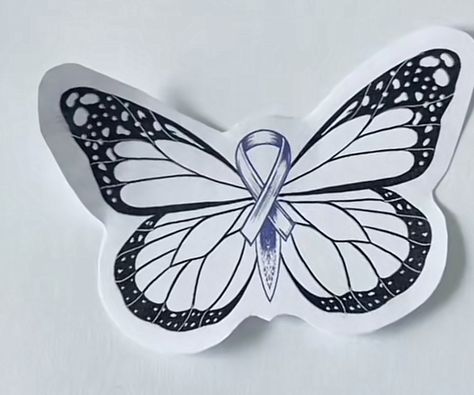 Domestic Vilonce Survivor Tattoos, Butterfly Ribbon Tattoo, Domestic Survivor Tattoo, Dv Survivor Tattoo, Survivor Tattoos, Survivor Tattoo, Butterfly Ribbon, Relationship Tattoos, Ribbon Tattoos