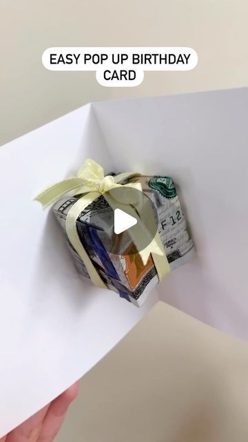 Money Birthday Cards Diy, Diy Money Cards Birthdays, Pop Up Money Card, Money Gift Card Diy, How To Gift Money Birthday, Pop Up Money Box Card, Money Present Ideas Birthday, Ways To Gift Money For Birthday, How To Gift Money Creative