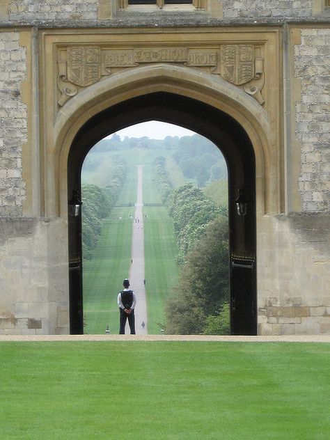 Undercroft View to the Long Walk by Hugh Peden, via Flickr, Windsor Great Park, road leads to Windsor Castle, UK London Suburbs, The Long Walk, Crown Estate, King George Iv, George Iv, Castle Mansion, Famous Castles, King George Iii, Long Walk