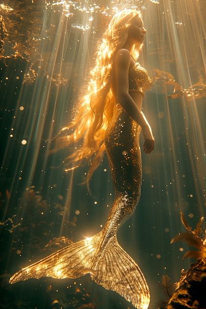 Mermaid Pictures Art, Mermaid Tails Aesthetic, Water Goddess Art, Mermaid Powers, Mermaid Moodboard, Fantasy Mermaid Art, Beautiful Mermaid Art, Mermaid Tail Aesthetic, The Little Mermaid Aesthetic