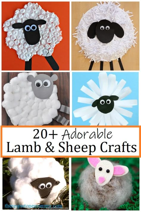 lamb and sheep crafts for kids #springcrafts #kidscrafts #sheep Sheep Crafts For Kids, Lamb Crafts, Lamb Craft, Timmy Time, Farm Animal Crafts, Farm Craft, Farm Unit, Sheep Crafts, Easter Lamb