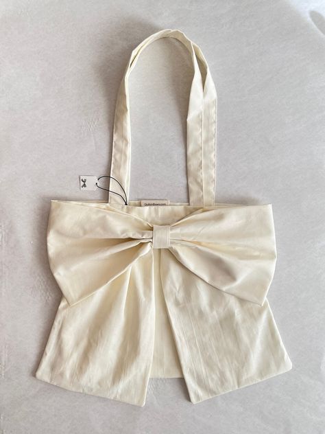 Bow Tote Bag, Bow Bag, Daily Necessities, Japanese Cotton, Diy Couture, Cute Bags, Everyday Bag, Cute Bows, Bag For Women