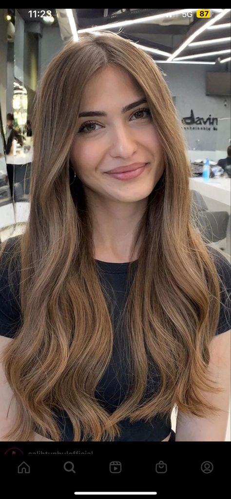 Hair Color Ideas For Yellow Skin Tone, Light Honey Brown Hair Balayage, Light Brown Hair Dark Eyebrows, Hair For Yellow Undertone Skin, Hair Colors Pale Skin, Cabello Color Chocolate Claro, Light Honey Brown Hair Color Caramel, Light Brown Hair Caramel, Honey Brown Hair Balayage