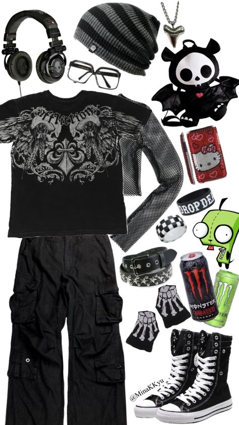 #emo #scene #alt #alternative #grunge #y2k #2000s #mensfashion #ootd #fitcheck #deathnote #outfitinspo #fashionboard #ootdinspo #style #styleinspo #everskies #ootdinspo #outfit #y2kfashion #clothes Emo 200s Outfit, 2000s Emo Male Fashion, Y2k Punk Outfits Men, Rocker Punk Outfits, Y2k Aesthetic Outfit Ideas Grunge, Emo Outfit Inspo Masc, Emo Outfits For Guys 2000s, Scene Outfit Inspo 2000s, Scene Outfit Inspo Masc