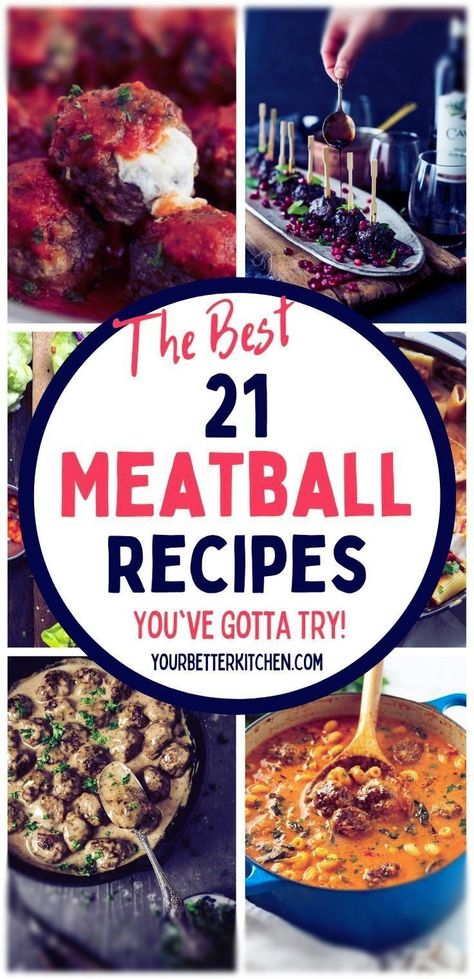 Meatball Recipes Dinner, Thai Meatball Soup, Bacon Bourbon Meatballs, Meatball Dinner Recipes, Lamb Meatballs Greek, Frozen Meatball Recipes, Meatball Dishes, Meatball Dinner, Italian Meatballs Recipe