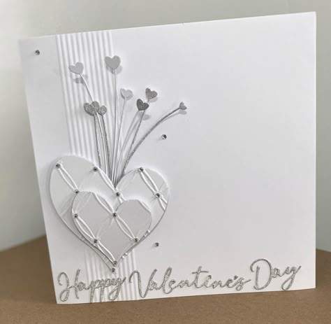 Engagement Cards Handmade, Stampin Up Wedding Cards, Valentine Heart Card, Anniversary Cards Handmade, Creative Birthday Cards, Valentine Love Cards, Valentine Cards Handmade, Wedding Cards Handmade, Birthday Cards For Women