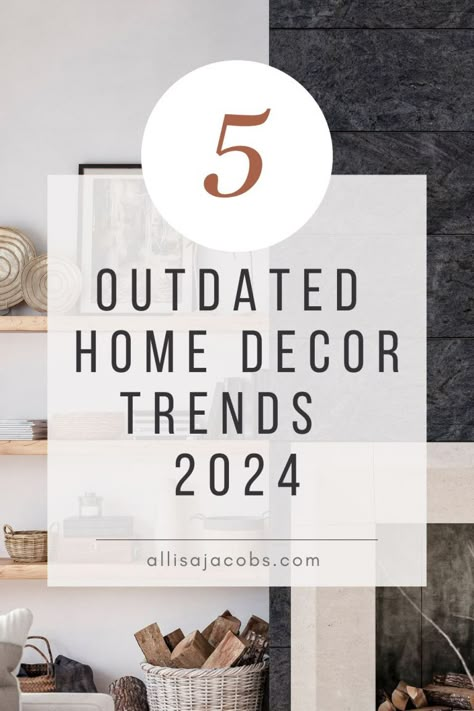 t's easy to get stuck in a decorating fad. Here are 5 outdated home decor trends (some will surprise you!) and how to shift into more authentic interior design Trending Living Rooms 2023, Bedroom Trends For 2024, 2024 Wall Decor Trends, Decorating Trends 2024, Bedroom Decor 2024, Home Decor Ideas 2024, Modern Farmhouse Dining Room Wall Decor, Home Decor Ideas Living Room Modern Interior Design, Home Decor Ideas Living Room Modern