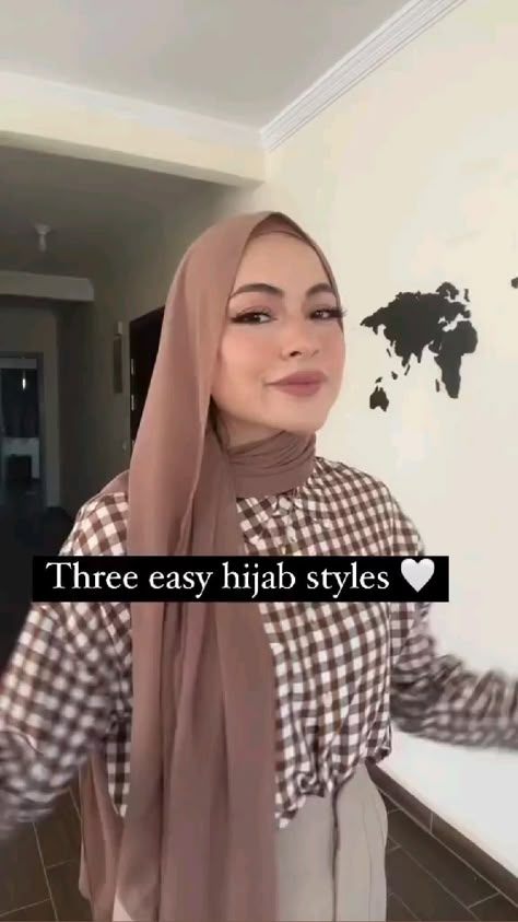 @aracelithejelly Easy Hijab Style, How To Wear Hijab, Simple Hijab Tutorial, Estilo Hijab, Hijab Ideas, Stile Hijab, Simple Hijab, Street Hijab Fashion, Style Tutorial