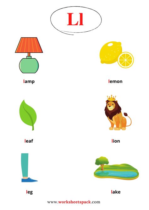 Words begin with the letter l worksheet. Letter L Worksheet, Letter L Words, Letter Pictures, Letter L Worksheets, Vegetables Pictures, Alphabet Activities Kindergarten, Esl English, Easy Art For Kids, Work Sheet