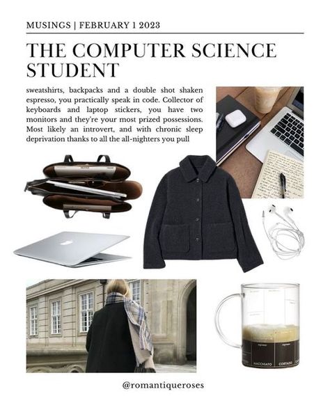 Computer Science Aesthetic Outfit, Women In Tech Aesthetic, Computer Science Student Aesthetic, Modern Academia Aesthetic, Computer Science Major Aesthetic, Overachiever Aesthetic, Computer Science Aesthetic, Computer Science Women, Computer Science Student