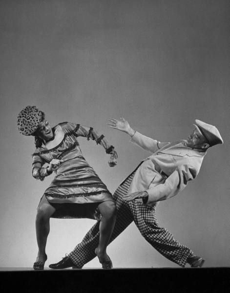 Dancer Katherine Dunham with dancer Ohardieno during performance of show "Tropical Revue," New York, 1943. Photo by Gjon Mili. Katherine Dunham, Gjon Mili, Dancing Together, Florida East Coast, Isadora Duncan, Dance Pose, Jitterbug, Bust A Move, Posca Art