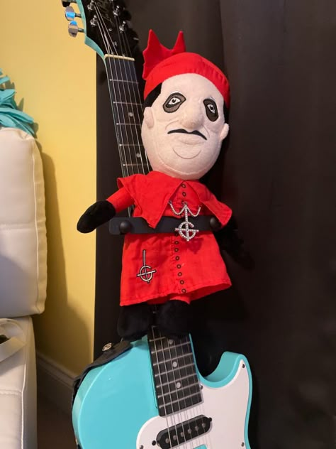 Ghost Cardinal Plush, Cardinal Plushie Ghost, Plushie Ghost Band, Plushia Ghost Bc, Ghost Bc Merch, Ghost Band Plush, Horror Plushies, Ghost Band Wholesome, Ghost Plushie