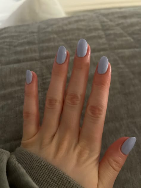 Nails On Olive Skin Tone, Short Oval Nails Spring, Plain Nail Colours, One Color Nails Simple, Periwinkle Blue Nails, Nail Aesthetic Instagram, Bad Nails, Simple Spring Nails, Fun Nail Colors