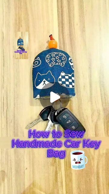 Car Key Case Pattern, Key Covers Diy Free Pattern, Handmade Keychains Diy Gift Ideas, Diy Key Fob, Key Fobs Diy, Pochette Diy, Key Holder Diy, Girls Things, Car Key Holder