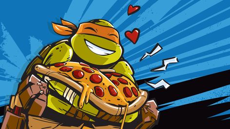 Teenage Mutant Ninja Turtles GIF - Find & Share on GIPHY Mikey Eating Pizza Tmnt, Ninja Turtles Pizza Art, Tmnt Gif, Ninja Turtle Michelangelo, Michelangelo Turtle, Turtle Gif, Tmnt Pizza, Pizza Gif, Tmnt 2003 Gif