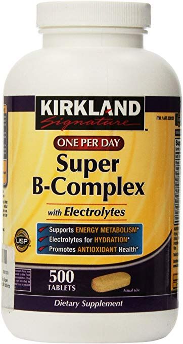 Amazon.com: Kirkland Signature One Per Day Super B-Complex with Electrolytes,500 tablets: Health & Personal Care Walmart Food, Vitamin C Tablets, Super B, Vitamin B Complex, B Complex, Supplements For Women, Vitamins Supplements, Vitamin Supplements, Herbal Supplements