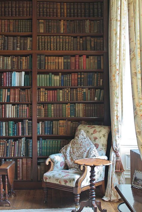 Vintage-Inspired Home Libraries To Envy #vintage #homedecor #interiordesign #homelibrary | See more inspiring articles here: www.vintageindustrialstyle.com Vintage Bookshelves, Library Corner, Lots Of Books, Beautiful Library, Dream Library, Library Room, Vintage Library, Home Libraries, Reading Nooks