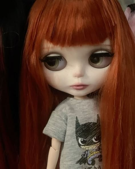 Red Hair Doll, Big Eyes Doll, Doll Aesthetic, Black Hair Kpop, Long Red Hair, Doll Parts, Animated Icons, Pretty Dolls, Ginger Hair