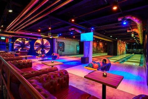 Bowling Alleys: The World’s 13 Most Unique | Architectural Digest Atlantis The Palm, Interior Design Dubai, Opulent Interiors, Leagues Under The Sea, Bowling Alley, Top Interior Designers, Family Entertainment, Contemporary Interior Design, London Design