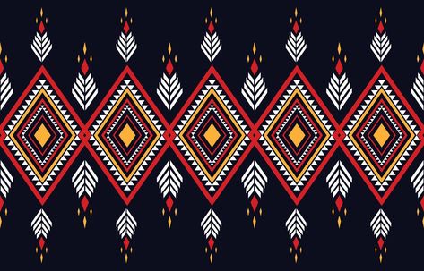 Indigenous geometry style pattern. seamless ethnic pattern concept. Design for indigenous, fabric, boho, carpet, ikat, tribal, batik, background, wallpaper, vector, illustration, pattern style. Indigenous Background, Indigenous Fabric, Ikat Border, Batik Background, Indigenous Style, Indigenous Design, Boho Carpet, Digital Border, Ethnic Pattern Design