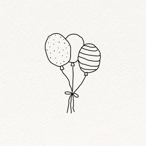 Hand drawn balloons on a beige backgroun... | Free Vector #Freepik #freevector #cute-element #cute-drawing #doodle-design #doodle Birthday Balloon Drawings Simple, Balloons Drawing Birthday, Birthday Ballon Drawing, Balloon Drawing Aesthetic, Ballon Drawing Simple, Bday Drawing Ideas, How To Draw A Balloon, Birthday Drawing Easy, Birthday Doodles Hand Drawn