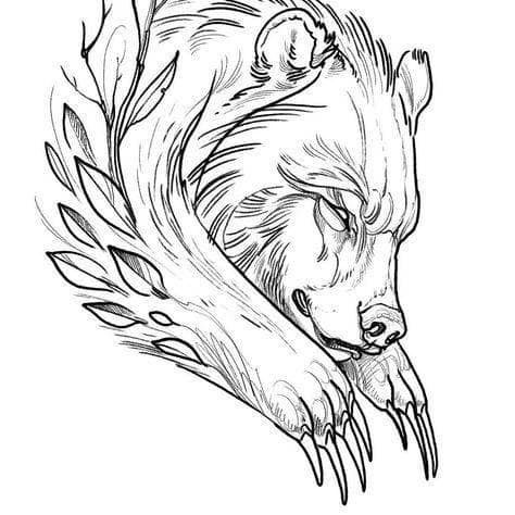 Facebook Animal Tattoo Designs, Bear Tattoo Designs, Petit Tattoo, Bear Artwork, Bear Tattoos, More Tattoo, Bear Drawing, Geniale Tattoos, Bear Tattoo