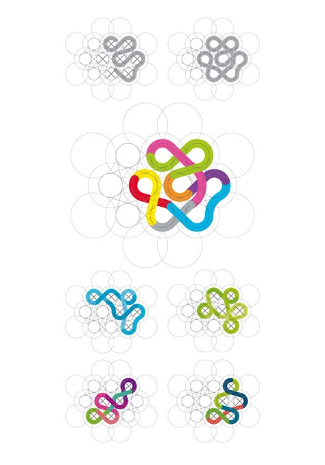 Flow Csoport Dynamic Identity on Behance Brand Identity System Design, Path Logo Design, Flow Logo Design, Dynamic Identity, Dynamic Branding, Group Logo Design, Flow Logo, Connection Design, Circles Design