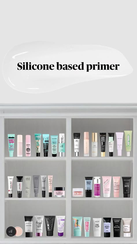 #silicone #primer #based Silicone Primer, Bombshell Makeup, Oily Skin Makeup, Safe Makeup, Corrective Makeup, Makeup Bag Essentials, Lip Color Makeup, Makeup For Black Skin, Silicone Makeup