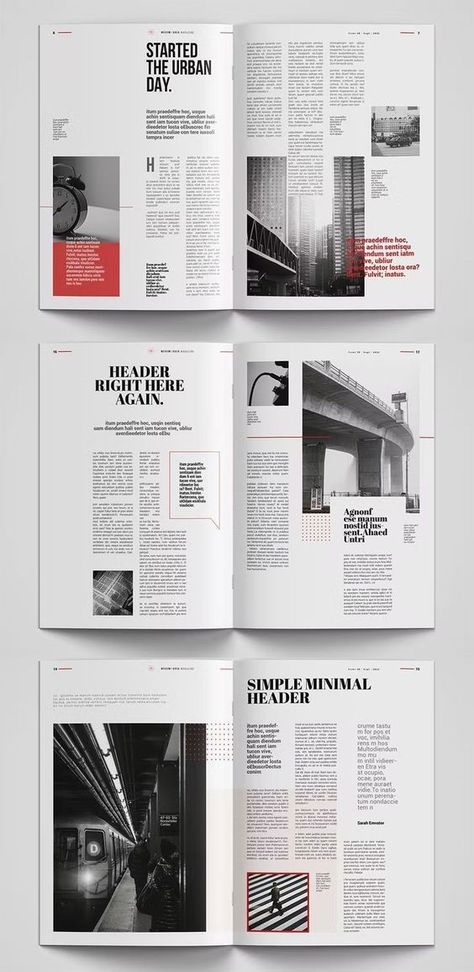 Magazine Articles Design, Modern Page Layout, Magazine Layout Design Architecture, Business Magazine Design, Free Indesign Templates, Indesign Layout Ideas, Canva Magazine Template, Magazine Article Layout Design, Magazine Pages Design