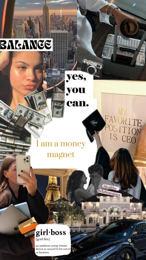 girl boss, high value woman, healthy life, life work balance Balance Vision Board, Work Vision Board, Work Balance, High Value Woman, Money Magnet, My Values, Girls Life, Come And Go, Classy Women