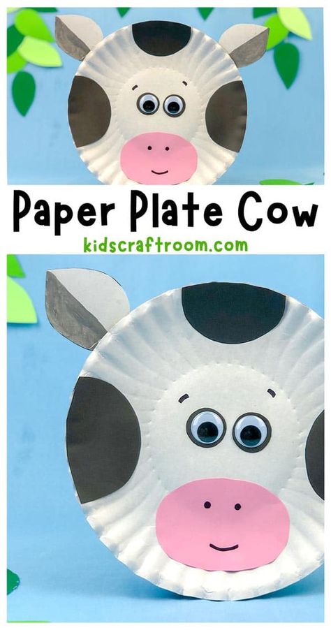 Moo! Make a udderly adorable paper plate cow craft! Quick and easy farmyard fun for toddlers and preschoolers! #kidscraftroom #kidscrafts #preschoolcrafts #paperplatecrafts #farmcrafts #farmanimals #cowcrafts Farm Animals Preschool, Fun For Toddlers, Cow Craft, Rainy Day Activities For Kids, Farm Animal Crafts, Easy Toddler Crafts, Farm Craft, Paper Plate Crafts For Kids, Insect Crafts