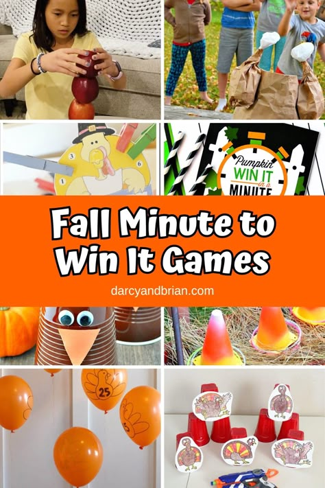 Looking for some entertaining activities for your family this fall? Check out our curated list of fall minute to win it games! These silly and fun challenges will have everyone on their feet, exercising their quick thinking skills. Whether you're celebrating Thanksgiving at home or in the classroom, these games are perfect for creating unforgettable memories. Get ready for some laughter and friendly competition! Thanksgiving Family Activities, Turkey Bowling, Turkey Games, Thanksgiving Family Games, Fall Party Games, Fun Thanksgiving Games, Best Family Board Games, Thanksgiving Games For Kids, Thanksgiving Classroom