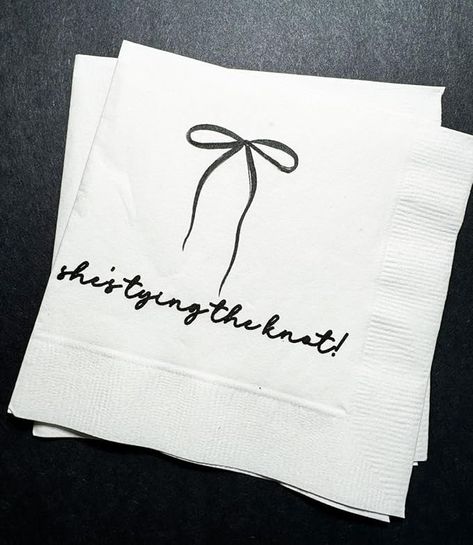 Amazon.com: Generic She's Tying the Knot Bridal Shower Black Bow Bridal Shower Black Bachelorette - Dinner Napkins Set of 25, White : Home & Kitchen Black Bachelorette, Engagement Brunch, White Bachelorette, Shower Black, Bridal Shower Inspo, Bridal Shower Planning, White Bridal Shower, Bachelorette Party Planning, Bachelorette Themes