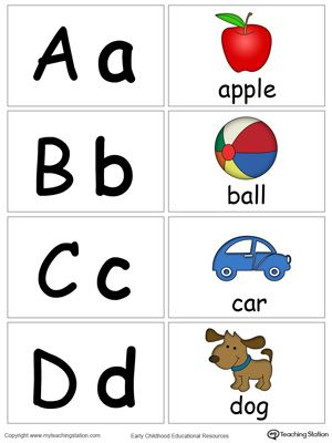 Learn the alphabet and the sound of the letters with these small picture alphabet flash cards. Help your preschooler identify the sound of the letter by looking at the pictures. Small Alphabet Letters, Alphabet Chart Printable, Alphabet Flash Cards Printable, Letter Flashcards, Small Alphabets, Alphabet Flash Cards, Alphabet Worksheets Kindergarten, Abc Flashcards, Alphabet Phonics