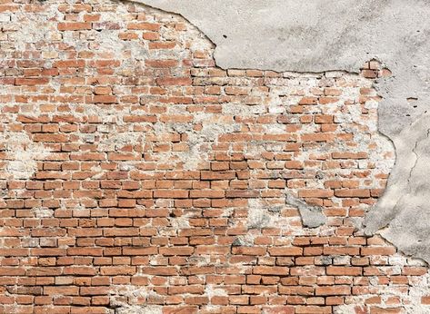 Premium Photo | Old brick wall, cracked red wall Old Wall Texture, Bricks Texture, Terrace Room, Brick Wall Texture, Red Brick Walls, Old Brick Wall, Red Brick Wall, Brick Texture, Rpg Map