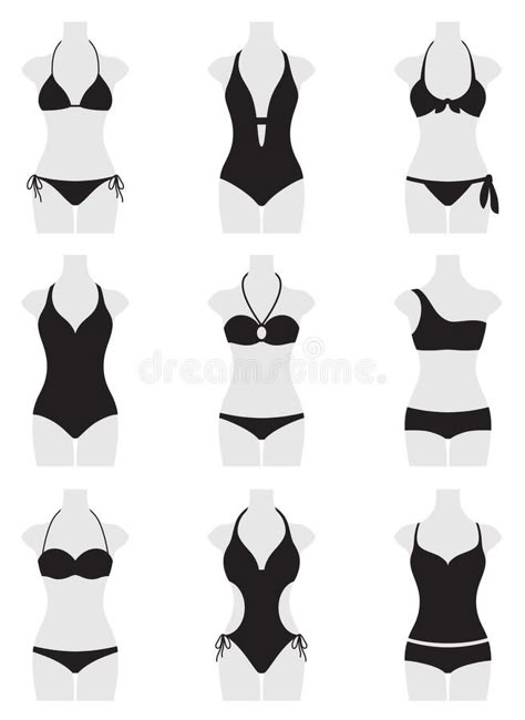 Afro Hair Silhouette, Fashion Template, Fashion Illustrations Techniques, Clothing Guide, Swimsuits Outfits, Fashion Vocabulary, Drawing Anime Clothes, Clothing Design Sketches, Swimsuit Design