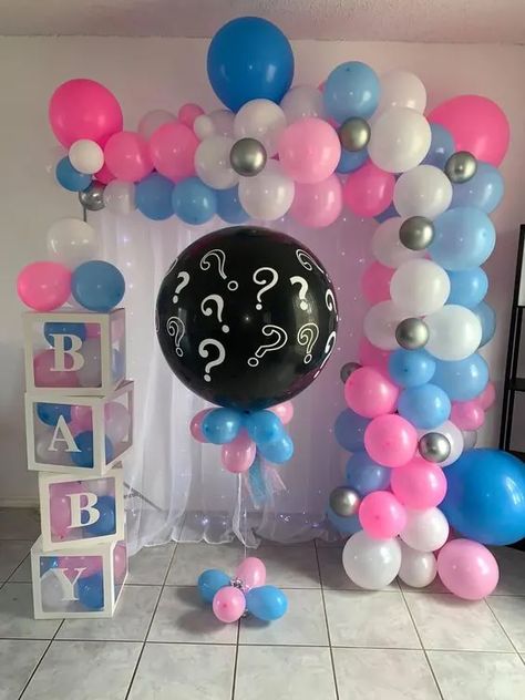 Baby Gender Reveal Party Ideas, Baby Shower Unisex, Décoration Baby Shower, Simple Gender Reveal, Gender Reveal Party Ideas, Reveal Party Ideas, Gender Reveal Baby Shower Themes, Creative Gender Reveals, Baby Gender Reveal Party Decorations