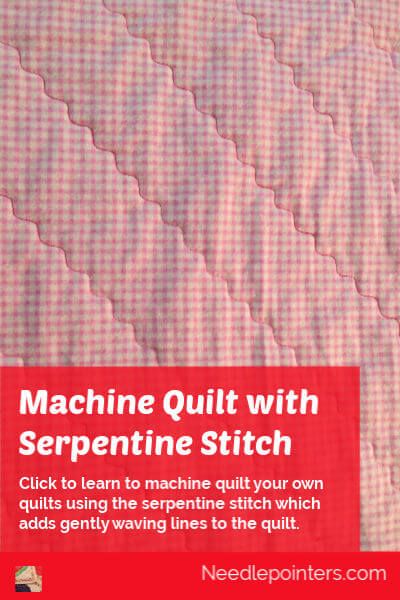 Serpentine Quilting Stitch, Top Stitching A Quilt, Quilt Stitch Patterns Easy, Serpentine Stitch Quilting, E2e Quilting Designs, How To Machine Quilt For Beginners, Serpentine Quilting, Straight Line Quilting Designs, Straight Stitch Quilting