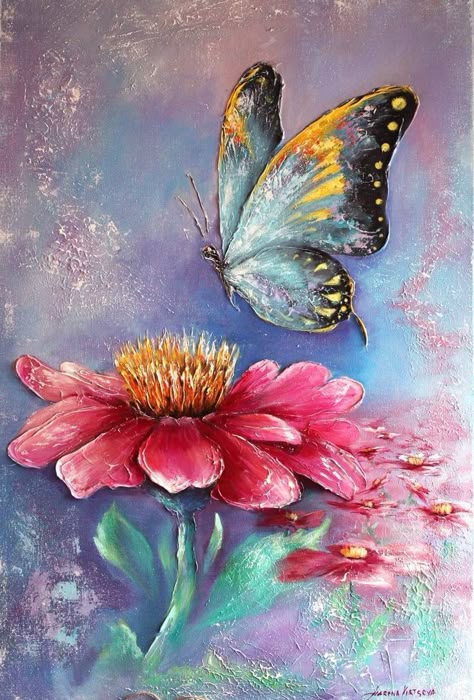 Butterflies Aesthetic, Texture Flowers, Water Paints, Painting Flowers Tutorial, Butterfly Art Painting, Paintings Canvas, Butterfly Butterfly, Canvas Drawings, Paintings Ideas