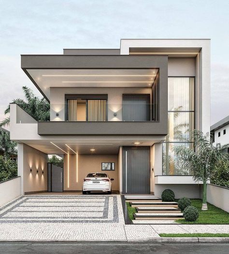 House Outer Design, Contemporary House Exterior, Modern Small House Design, Best Modern House Design, Small House Design Exterior, Casa Country, Modern House Facades, House Arch Design, Architect Design House