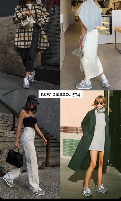 Styling New Balance 574 Sneakers Outfits, Comfy New York Outfit, New Balance 574 Outfit Women Summer, Spring23 Fashion, Outfits With New Balance Shoes 574, Gray Sneaker Outfits Women, How To Style New Balance 574, New Balance Shoes 574 Outfit, New Balance Outfit 574