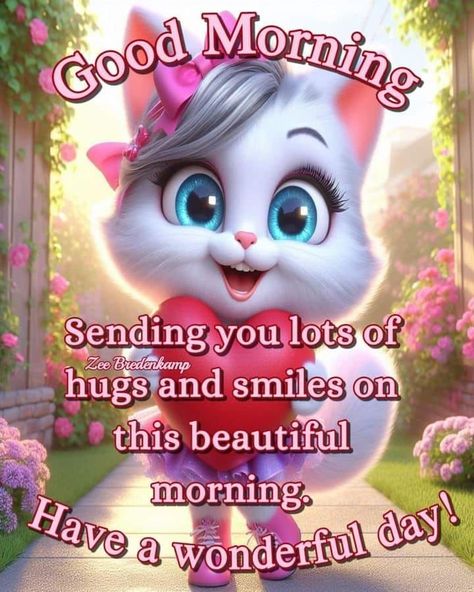 Sending You Lots Of Hugs And Smiles On This Beautiful Morning Pictures, Photos, and Images for Facebook, Tumblr, Pinterest, and Twitter Morning Meme, Cute Morning Quotes, Beautiful Morning Pictures, Grandkids Quotes, Cute Good Morning Gif, Good Morning Animals, Morning Hugs, Good Morning Hug, Buttermilk Pie