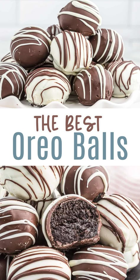 Truffles Easy No Bake, Oreo Balls Recipe, Oreo Cake Pops, Oreo Truffles Recipe, Oreo Desserts, Easy Truffles, Oreo Dessert Recipes, Dessert Oreo, Cake Ball